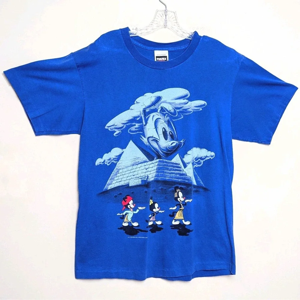 Vintage Animaniacs WB Pyramids Egypt 1995 90s‎ Cartoon Single Stitch Shirt Large